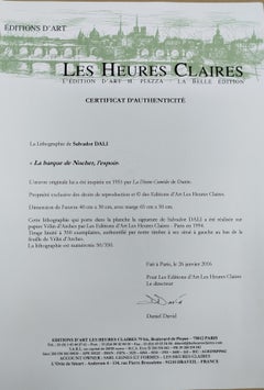 Dali  La barque de Nocher, L´espoir Lithography