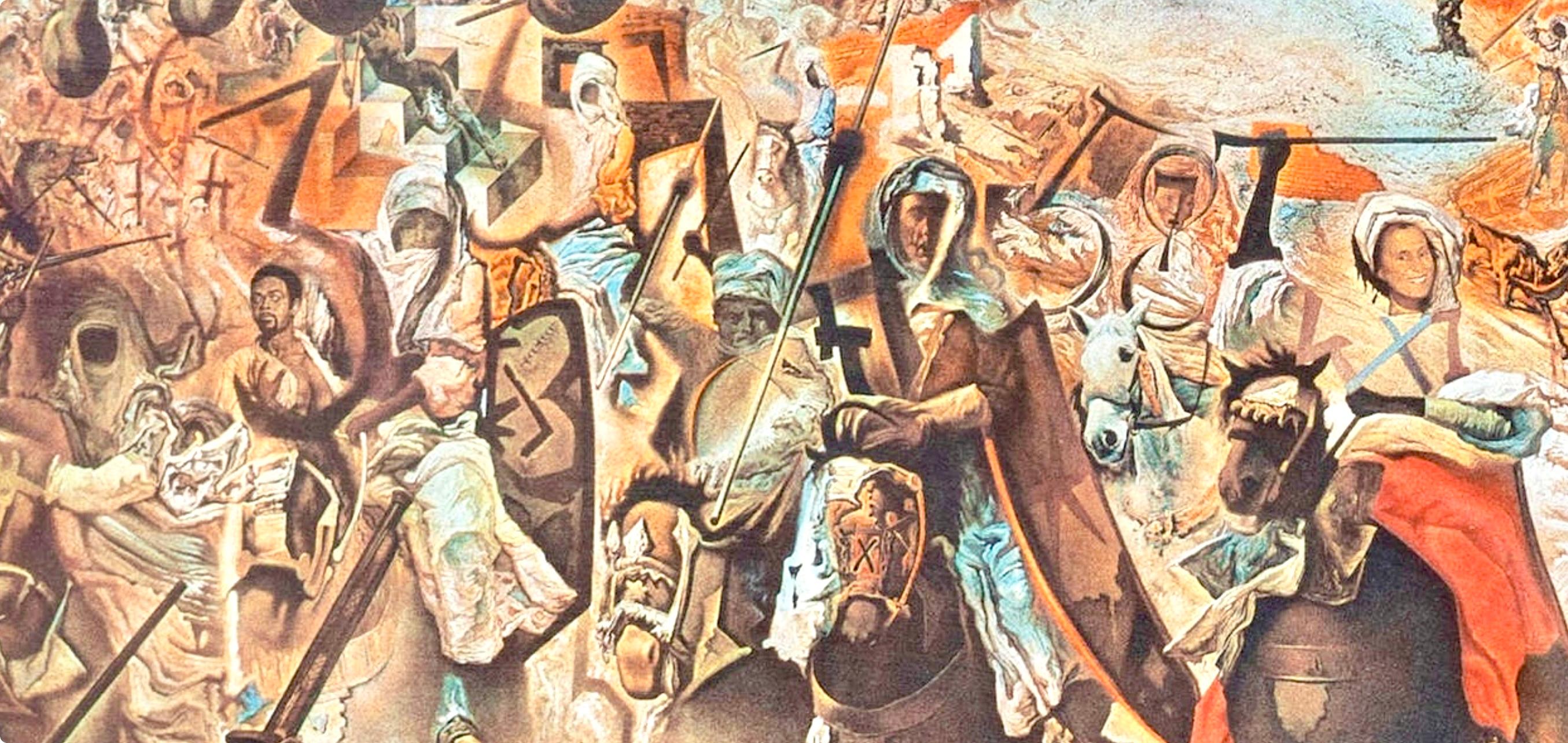Dalí­, La bataille de Tétouan, Société internationale d'art XXe siècle (after) - Print by Salvador Dalí