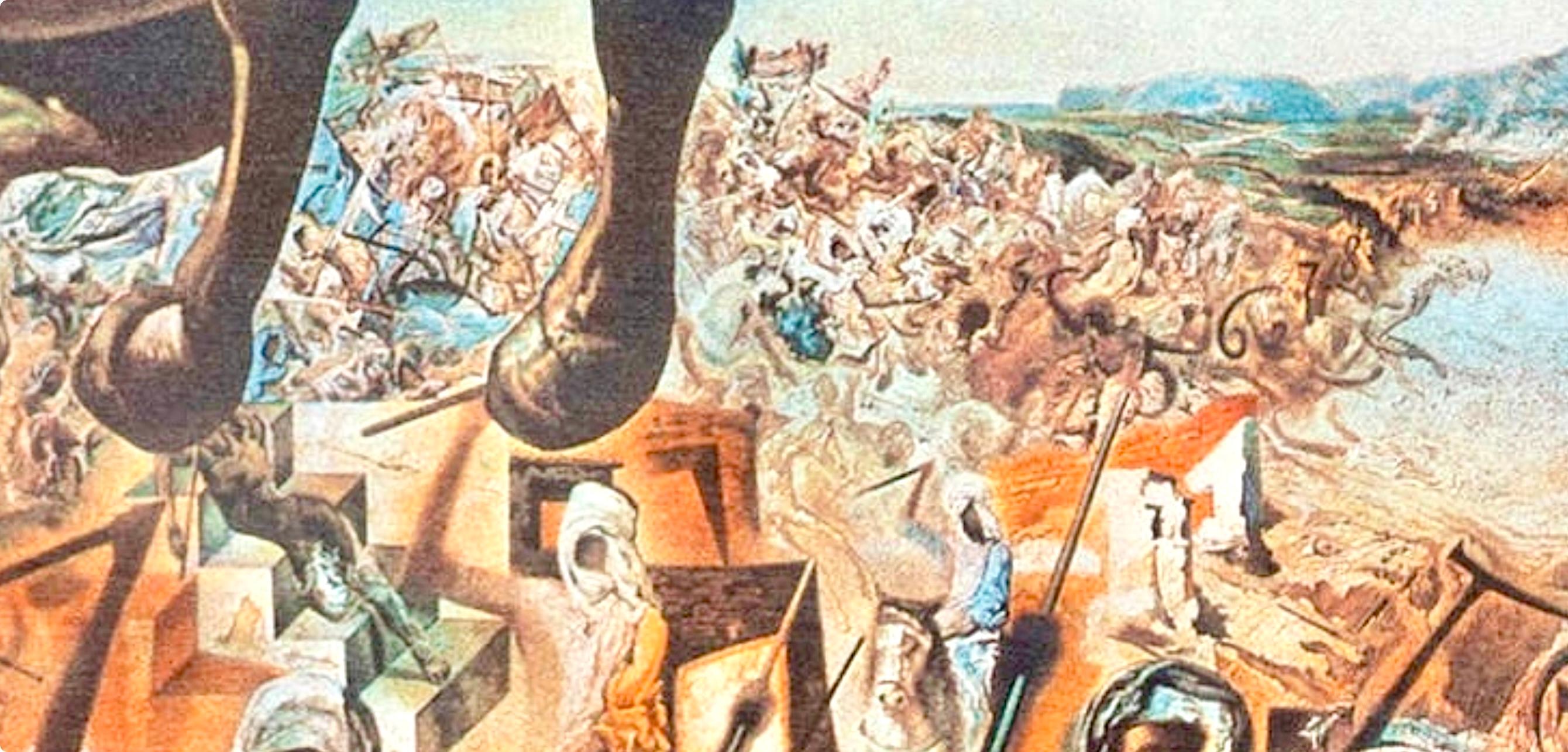 Dalí­, La bataille de Tétouan, Société internationale d'art XXe siècle (after) For Sale 1