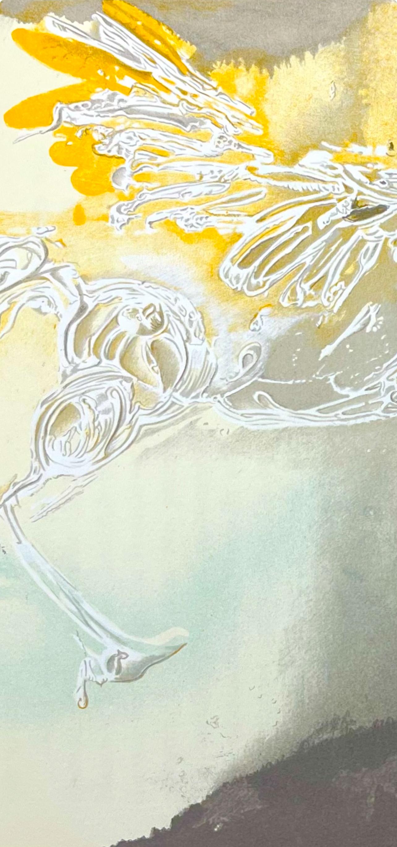 Litografia a colori su carta vélin d'Arches.  Iscrizione: Firmata nel piatto e non numerata, come da edizione.  Buone condizioni; non incorniciato. Note: Dal volume Les Chevaux de Dali. Pubblicato da Armand et Georges Israël, Parigi; stampato da