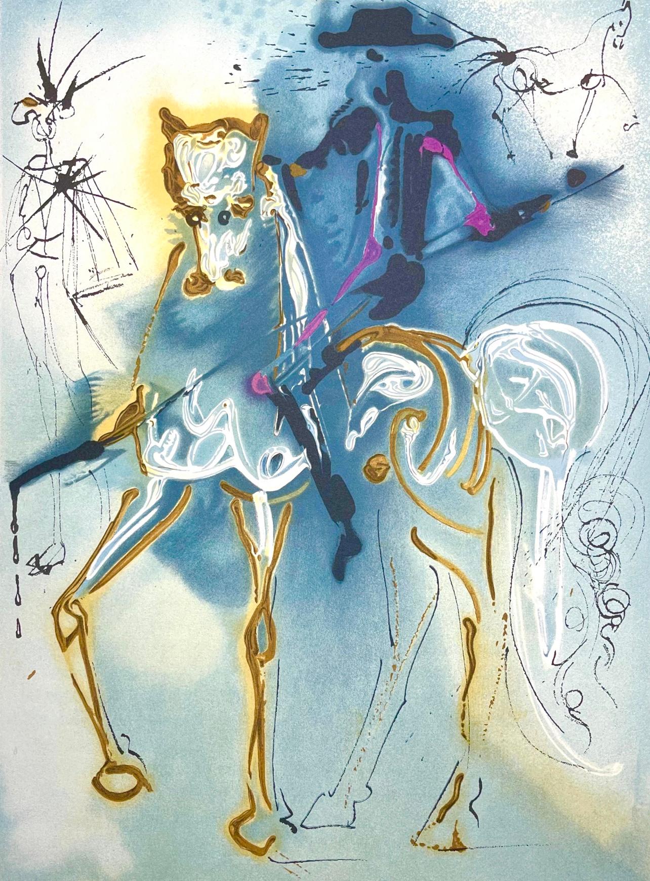 Salvador Dalí Figurative Print – Dalí, Picador, Les Chevaux de Dali (nach)