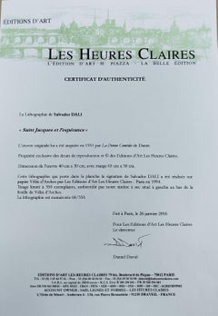 Dali  Saint Jacques et l´esperance  Lithography