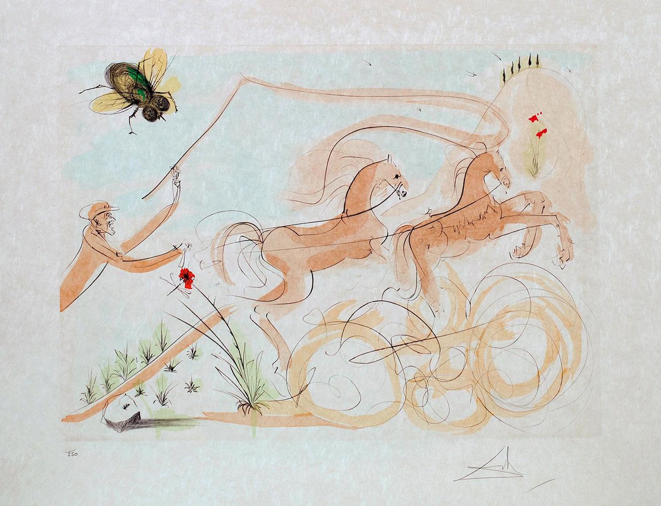 DALI SALVADOR „Le Bestiaire de La Fontaine Dalinise“ voller Satz von 12 Radierungen im Angebot 6