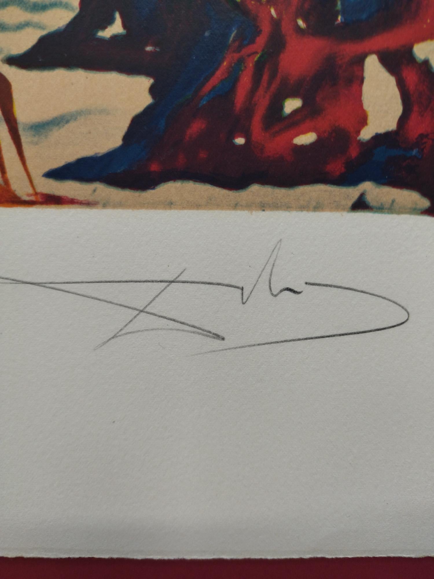 Dali   Verticale    La Sirene litografia certificato di pittura 7