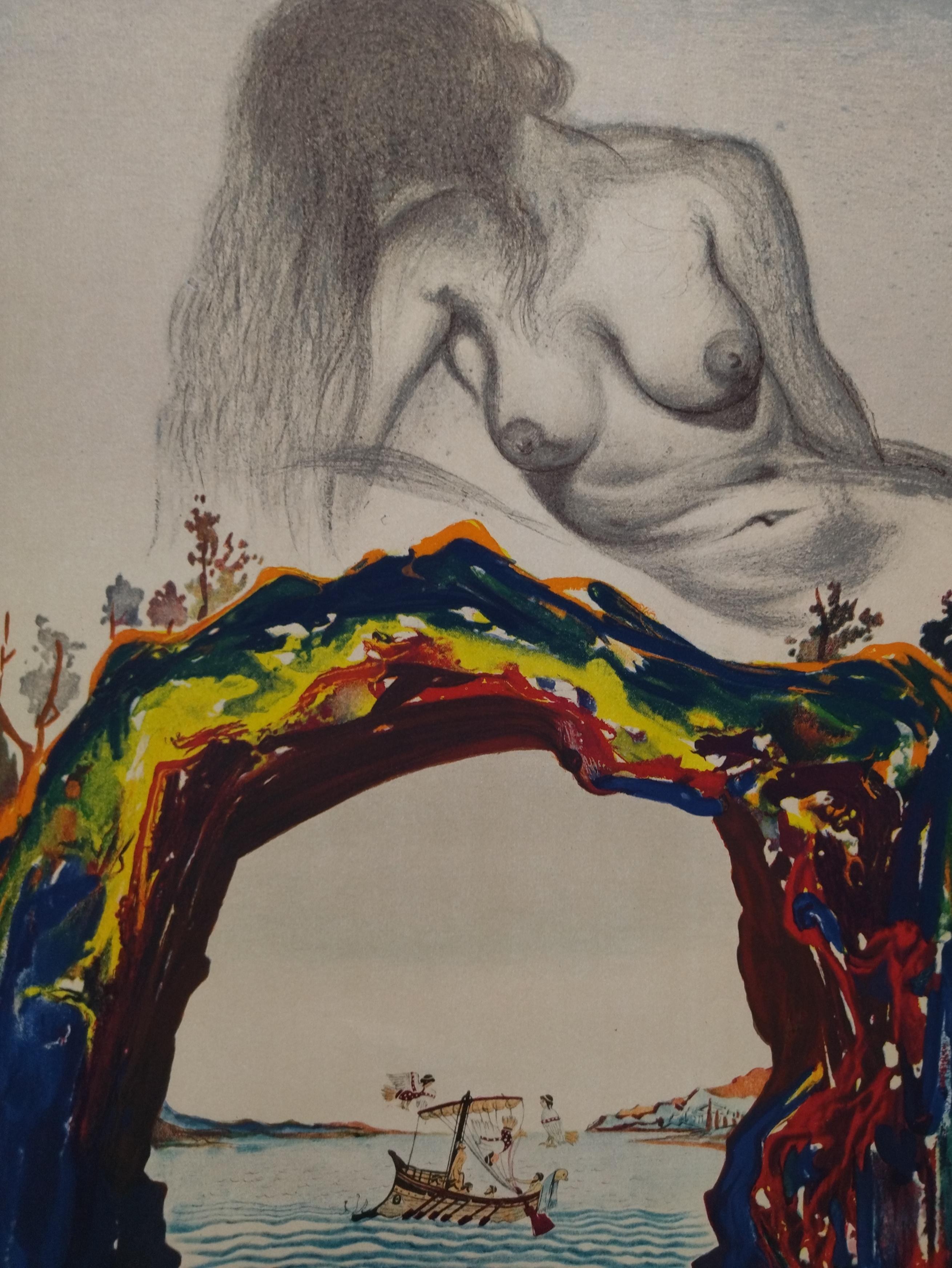Dali   Verticale    La Sirene litografia certificato di pittura 3
