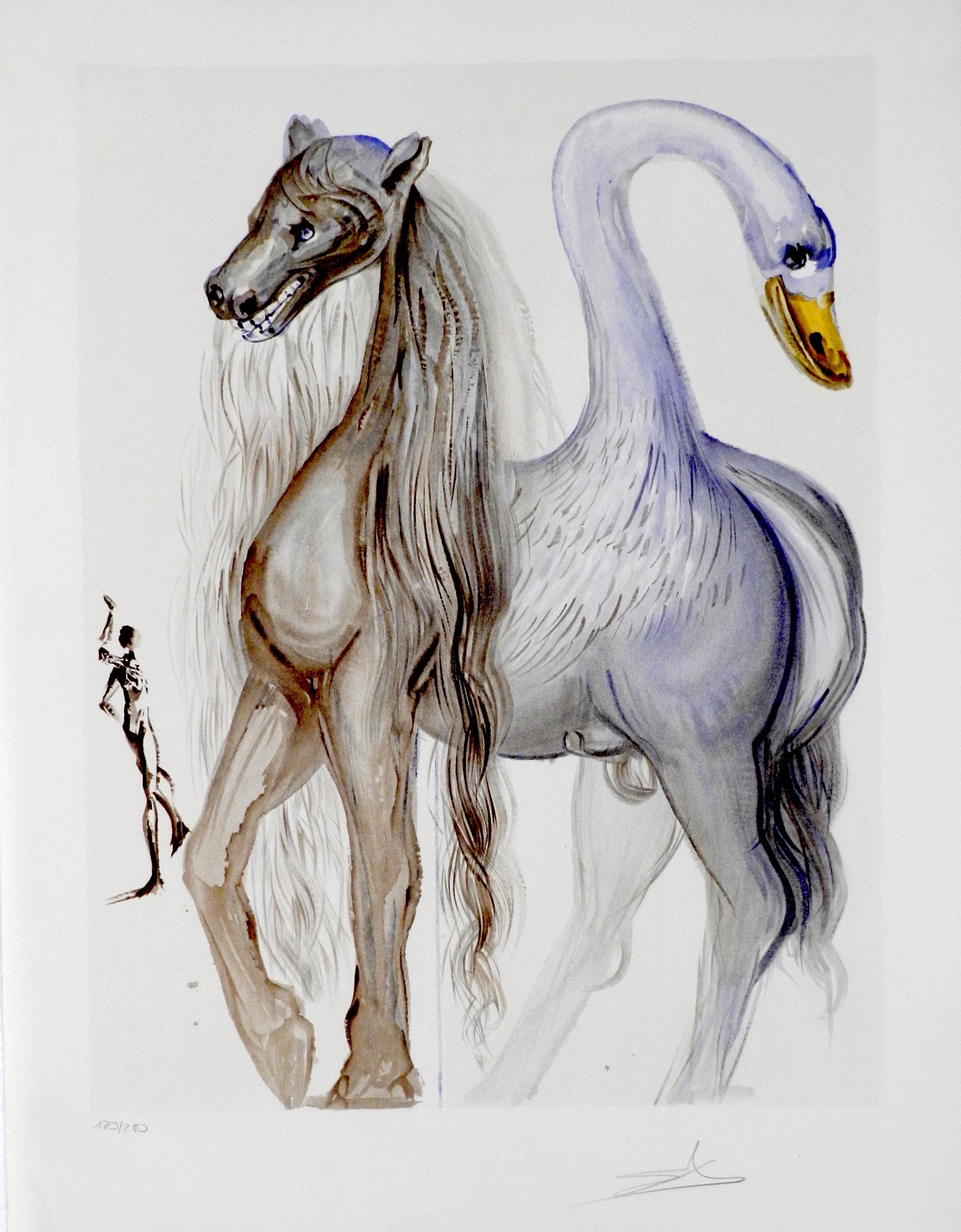 Salvador Dalí Animal Print - Dalinean Horses Horace’s Chimera