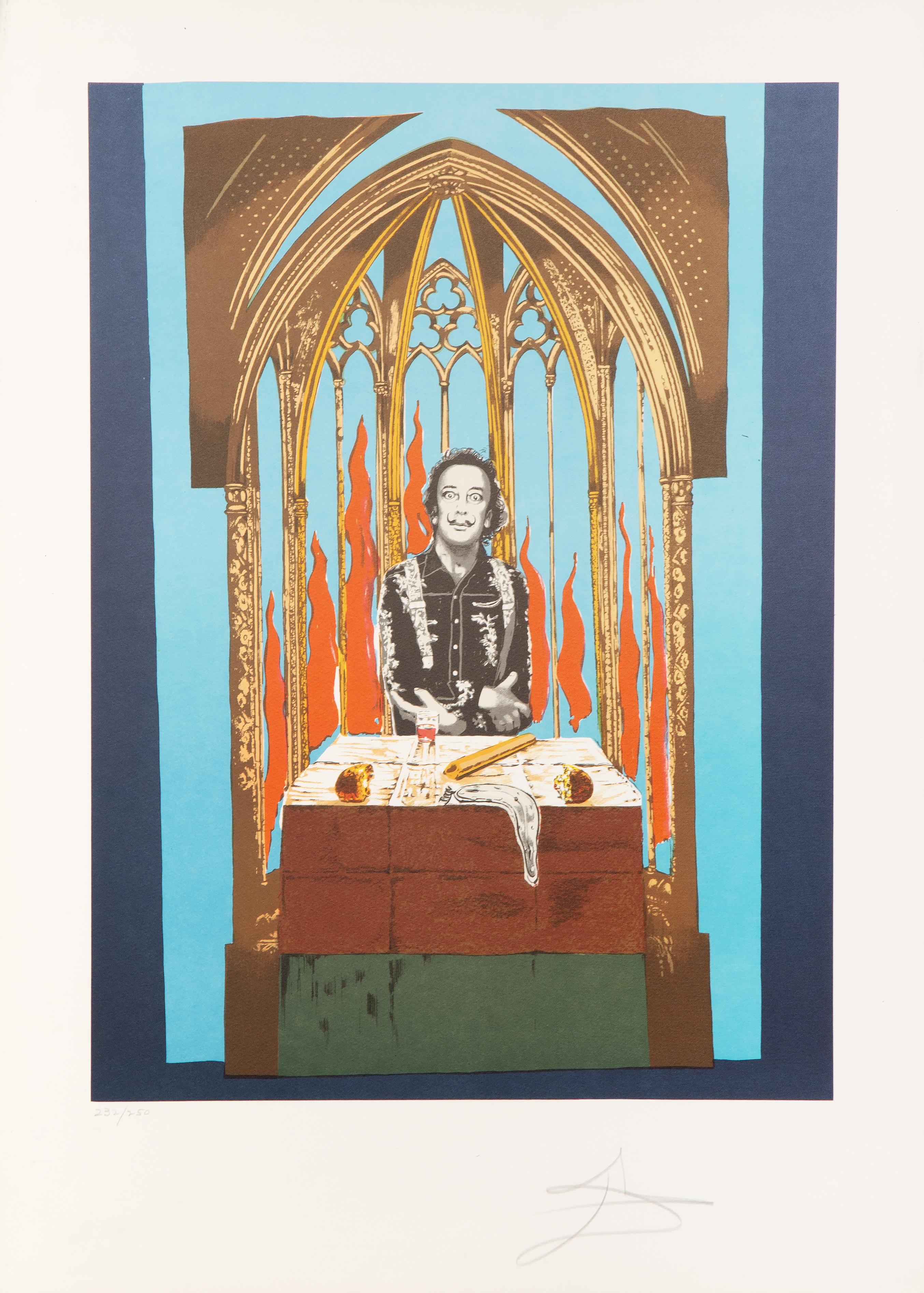 Dalis Inferno (Der Zauberer), signierte Lithographie von Salvador Dali