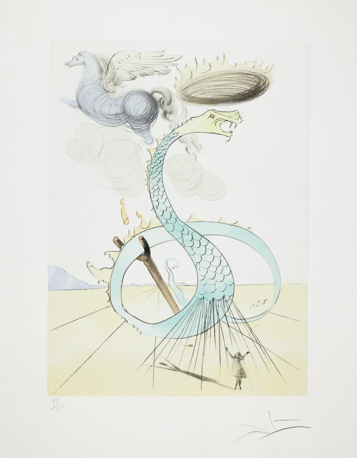 Figurative Print de Salvador Dalí - Dan (Doce Tribus de Israel), 1973