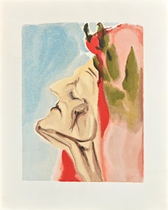 Dante Alighieri - Woodcut Print - 1963