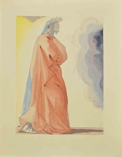 Dante Alighieri - Woodcut  - 1963