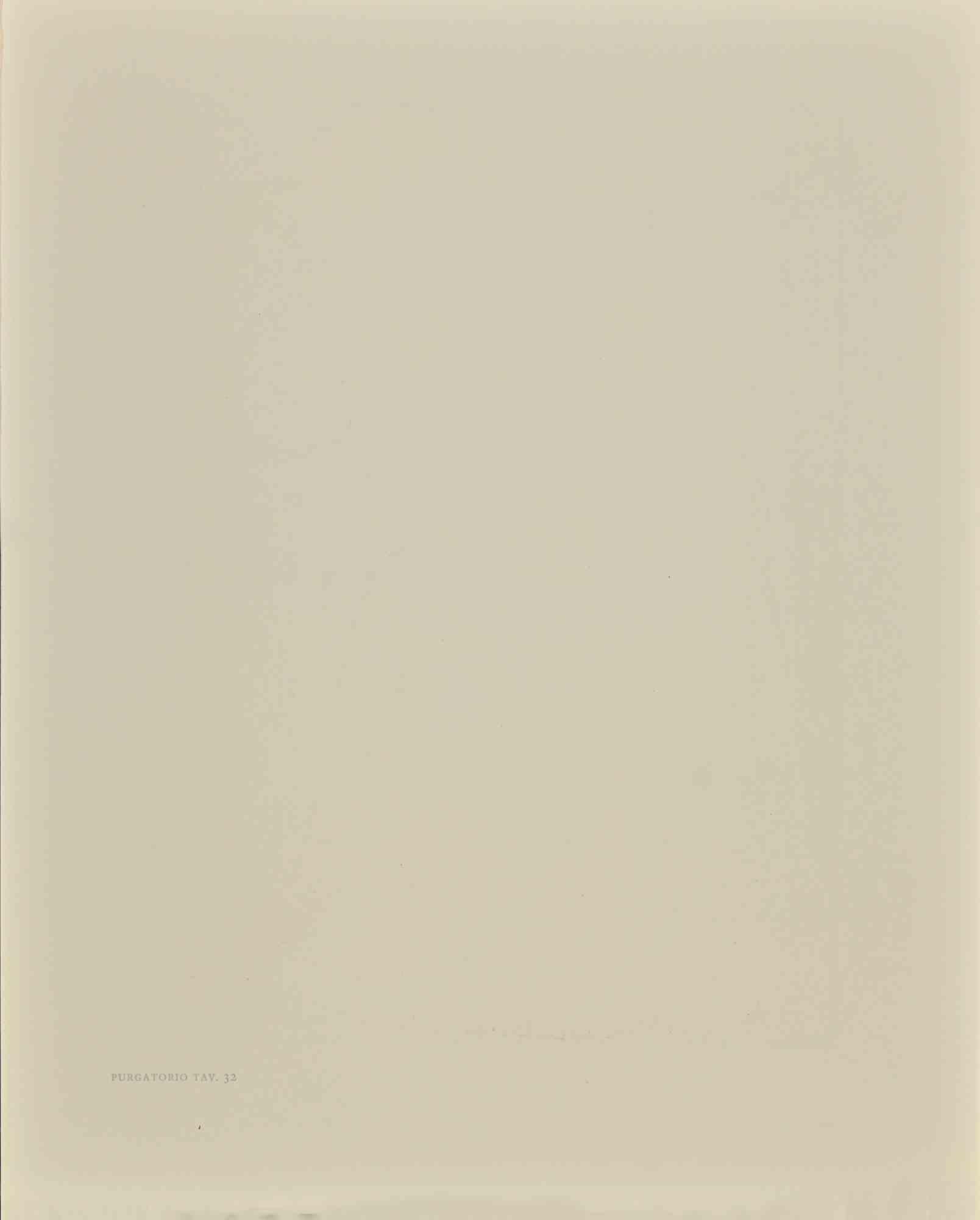 Dante et Beatrice - « La Divine Comédie » - gravure sur bois attribuée à Salvador Dali - 1963 - Print de Salvador Dalí