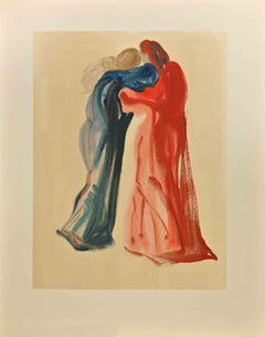 Dante  de la série « La Divine Comédie » - Impression sur bois - 1963