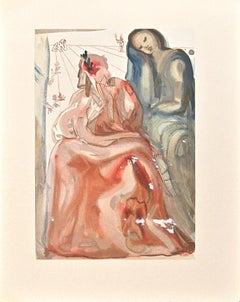 Dante Re-Awakes - Original Woodcut Print attr. to Salvador Dalì - 1963