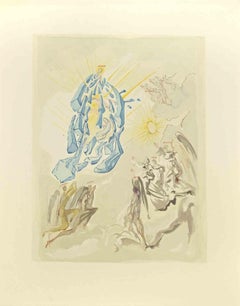 Dante Recovers his Sight - gravure sur bois  - 1963
