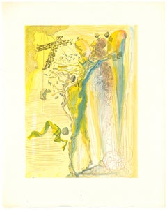 Dante's Ecstasy - Original Woodcut by Salvador Dalì - 1963