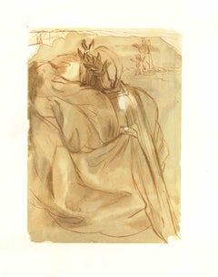 Dante's Repentance - Original Woodcut by Salvador Dalì - 1963