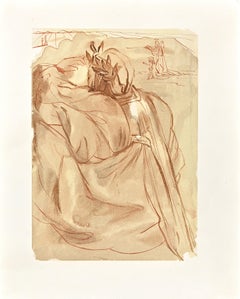 Dante's Repentance - Woodcut attr. to Salvador Dalì - 1963