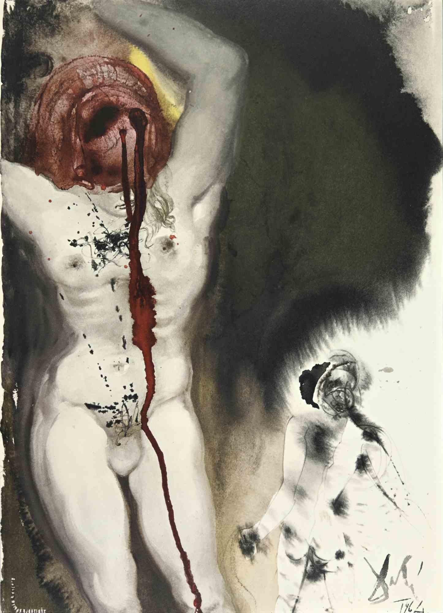 Salvador Dalí Print - David and Goliath - Lithograph - 1964
