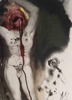 David et Goliath -  Lithograph by Salvador Dalí - 1964