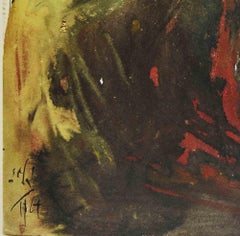 David's Mourning At The Death Of Saul - Lithograph - 1964