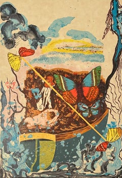 Dawn (six of swords), from Papillons Anciennes
