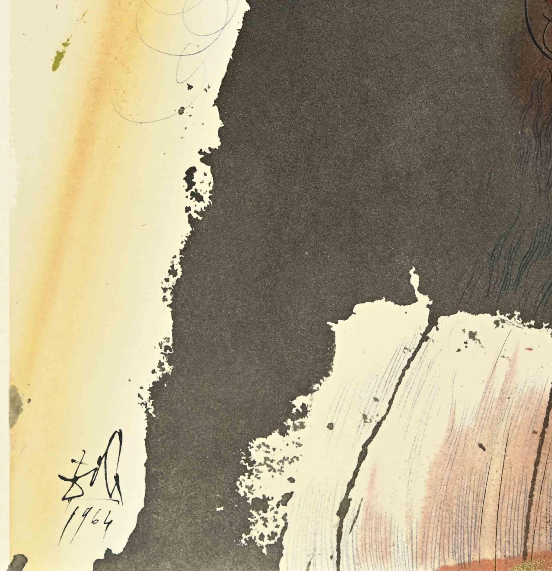 De Petra Exivit Aqua - Litografía  - 1964 - Print de Salvador Dalí