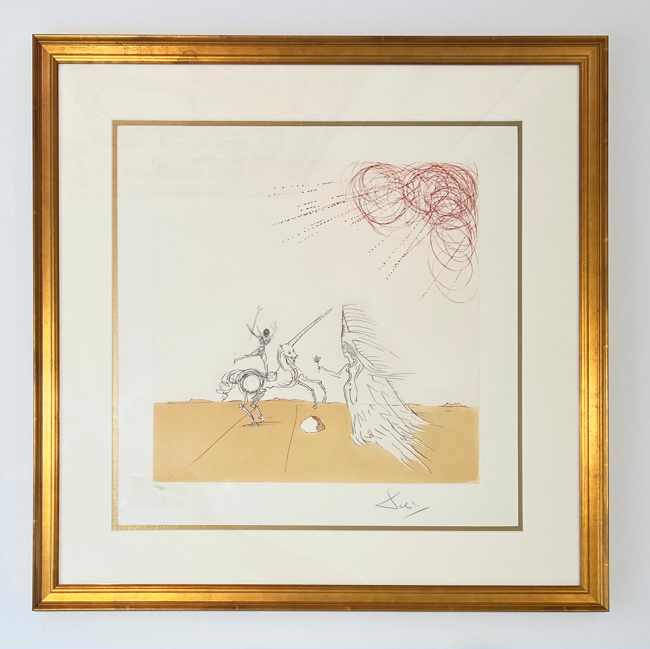 Désert fabuleux from dahlia, from Neuf Paysages - Print by Salvador Dalí