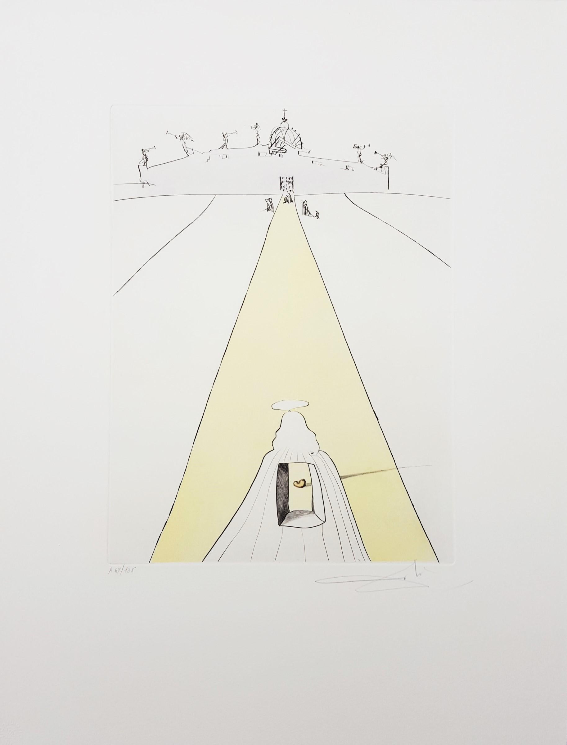 Dieu, Le Temps, L'Espace et le Pape (Göttin, Zeit, Raum und Pape) /// Dali  – Print von Salvador Dalí