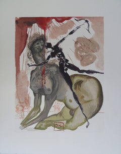Divine Comedy : Hell 12, The Minotaure - Woodcut - 1963 (Field #p. 189)