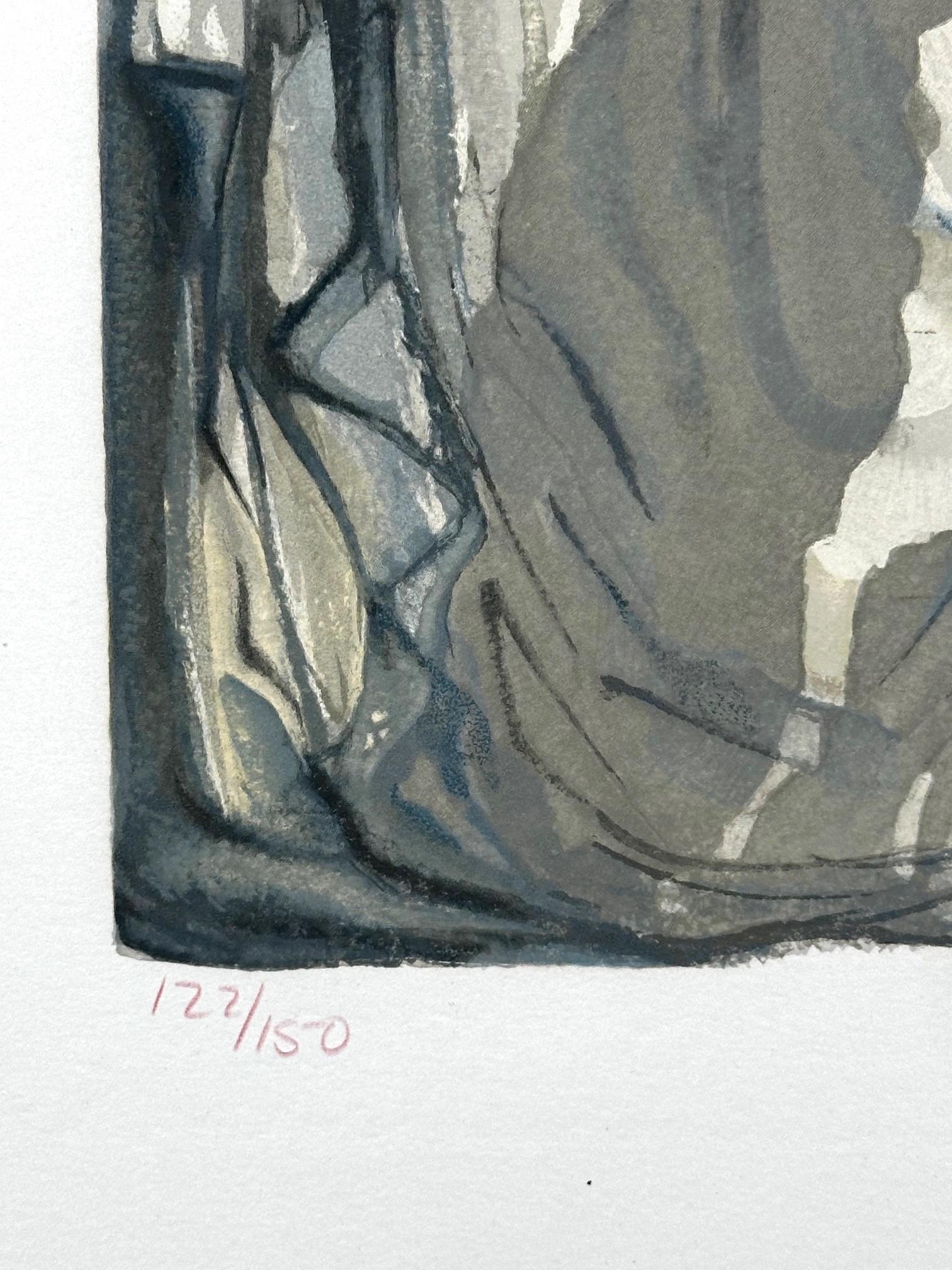Divina Comedia Purgatorio Canto 14 - Figurative Print Gris de Salvador Dalí