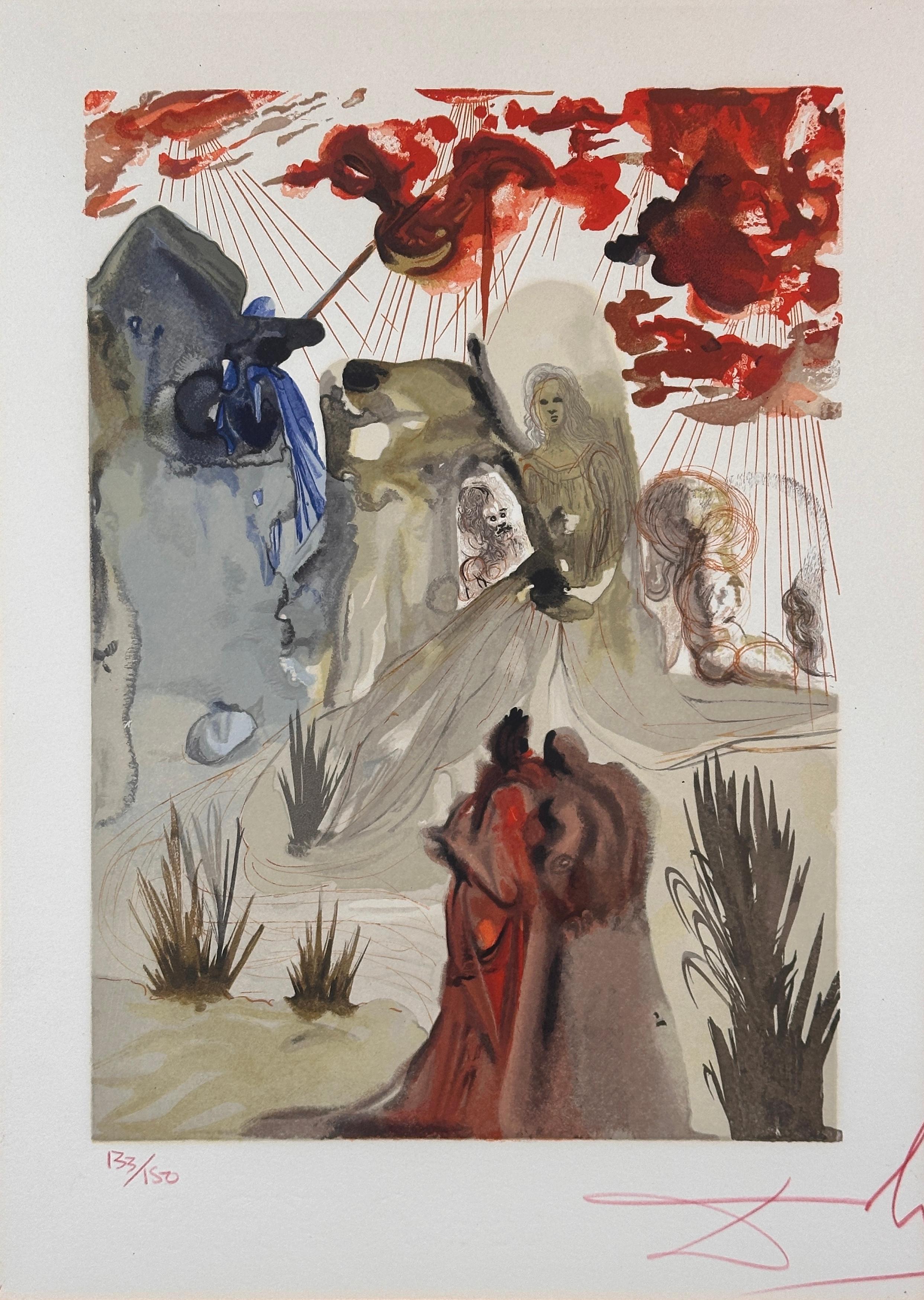 Divine Comedy Purgatory Canto 28 - Print by Salvador Dalí