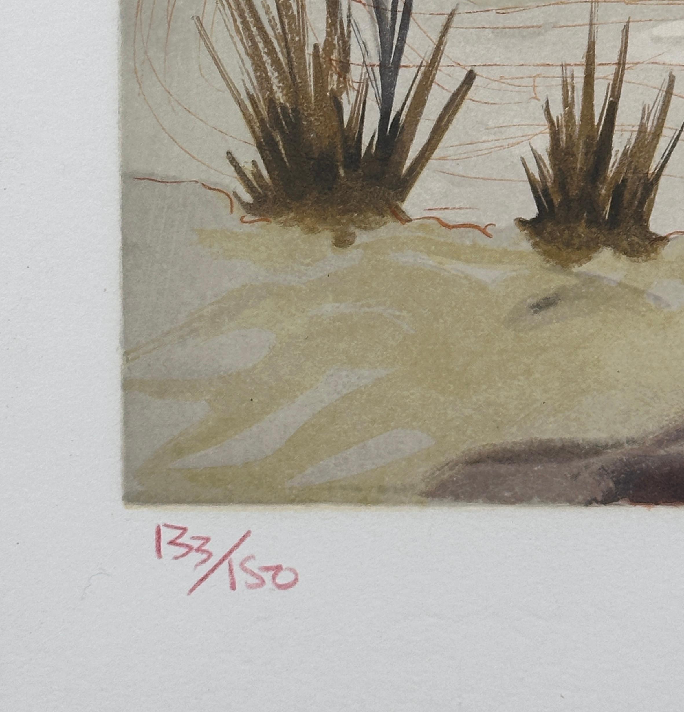 Divine Comedy Purgatory Canto 28 - Beige Figurative Print by Salvador Dalí