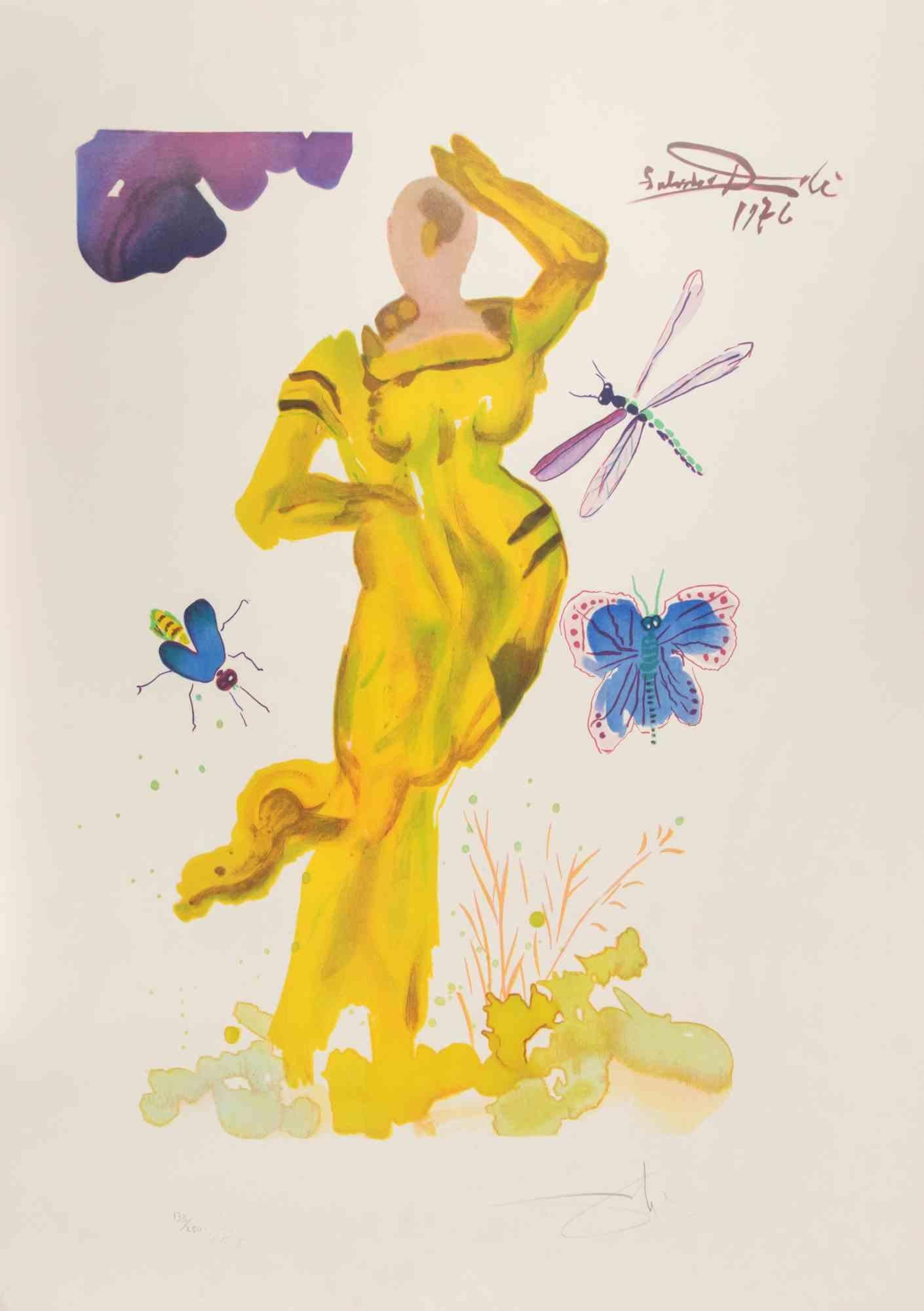 Figurative Print de Salvador Dalí - Divino Erato - 1978