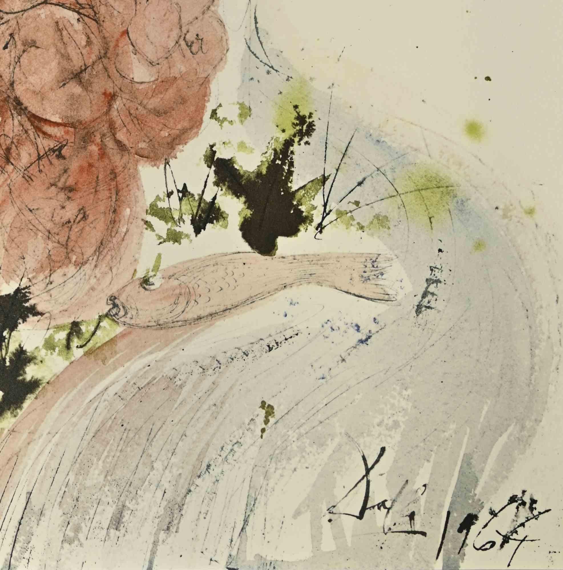 Dixit Raphael ad Tobiam - Litografia - 1964 - Print di Salvador Dalí