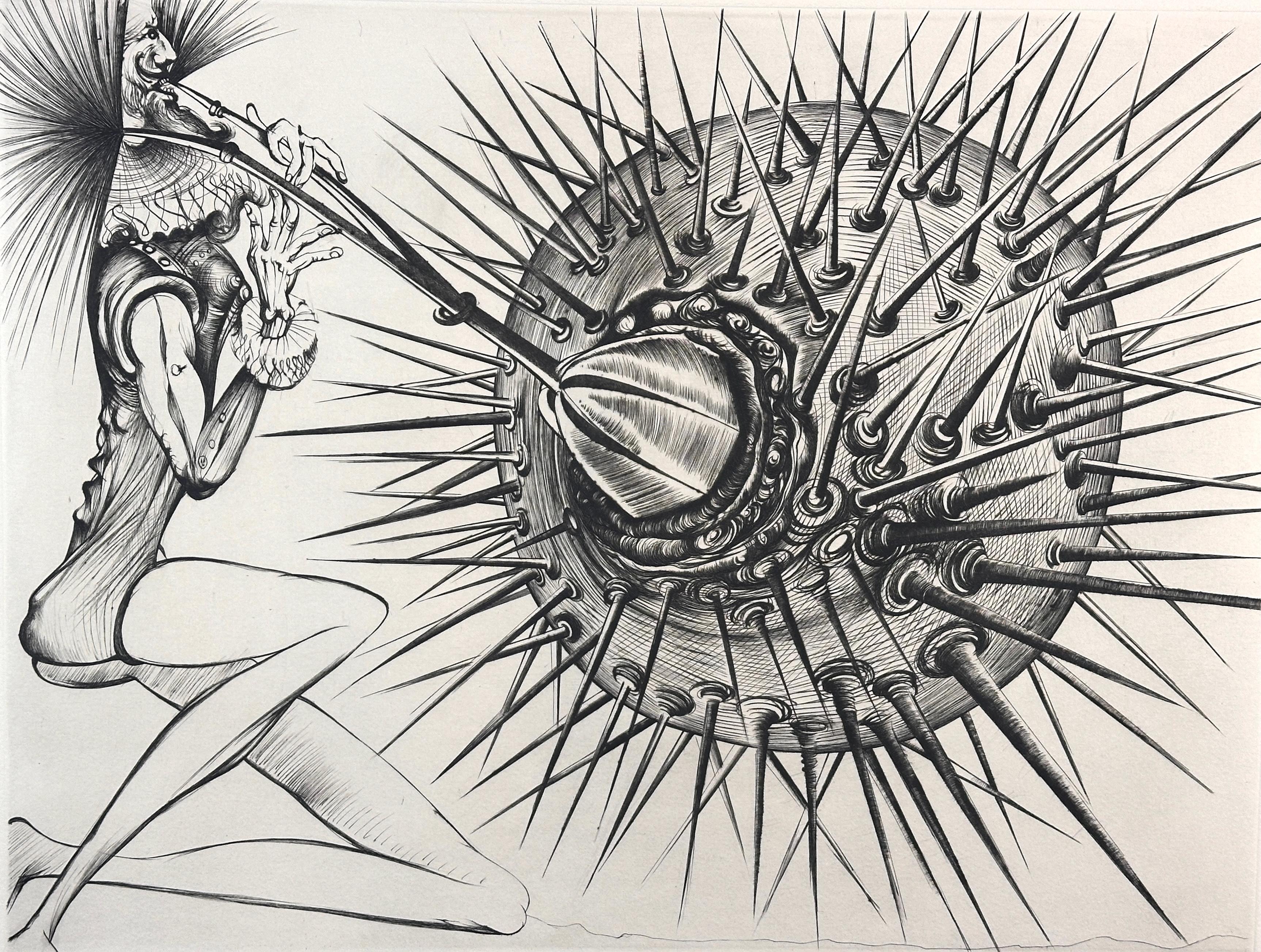 Don Quichotte et l'oursin - Print by Salvador Dalí
