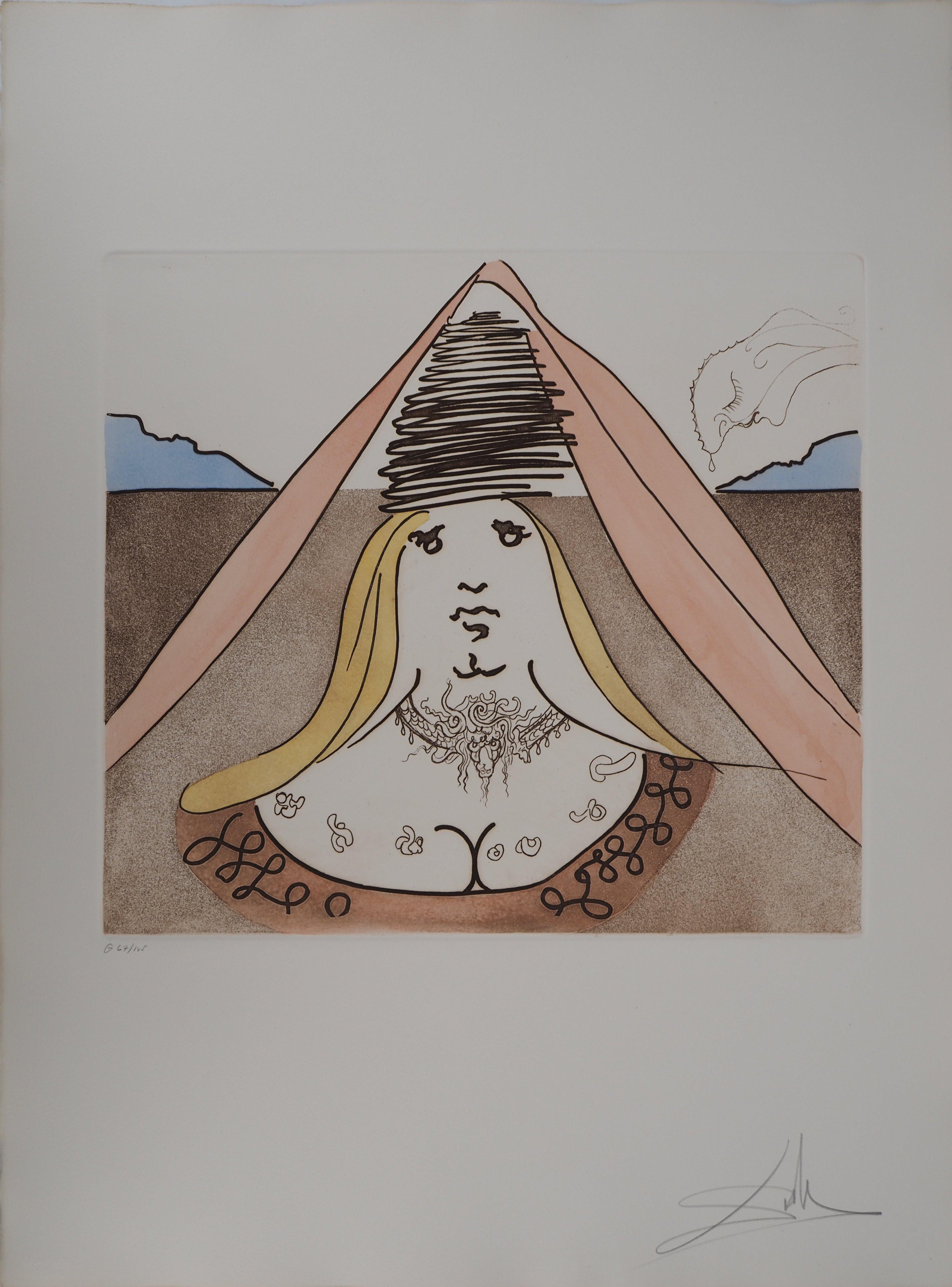 Figurative Print de Salvador Dalí - Don Quijote : Dama Dulcinea  - Grabado original, Firmado a mano - Campo #80-1 B