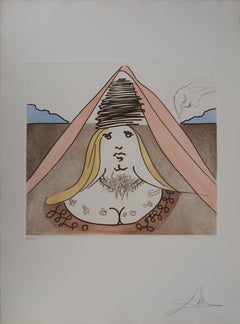 Don Quichotte : the Sweetheart, gravure originale, signée à la main, champ n° 80-1 B