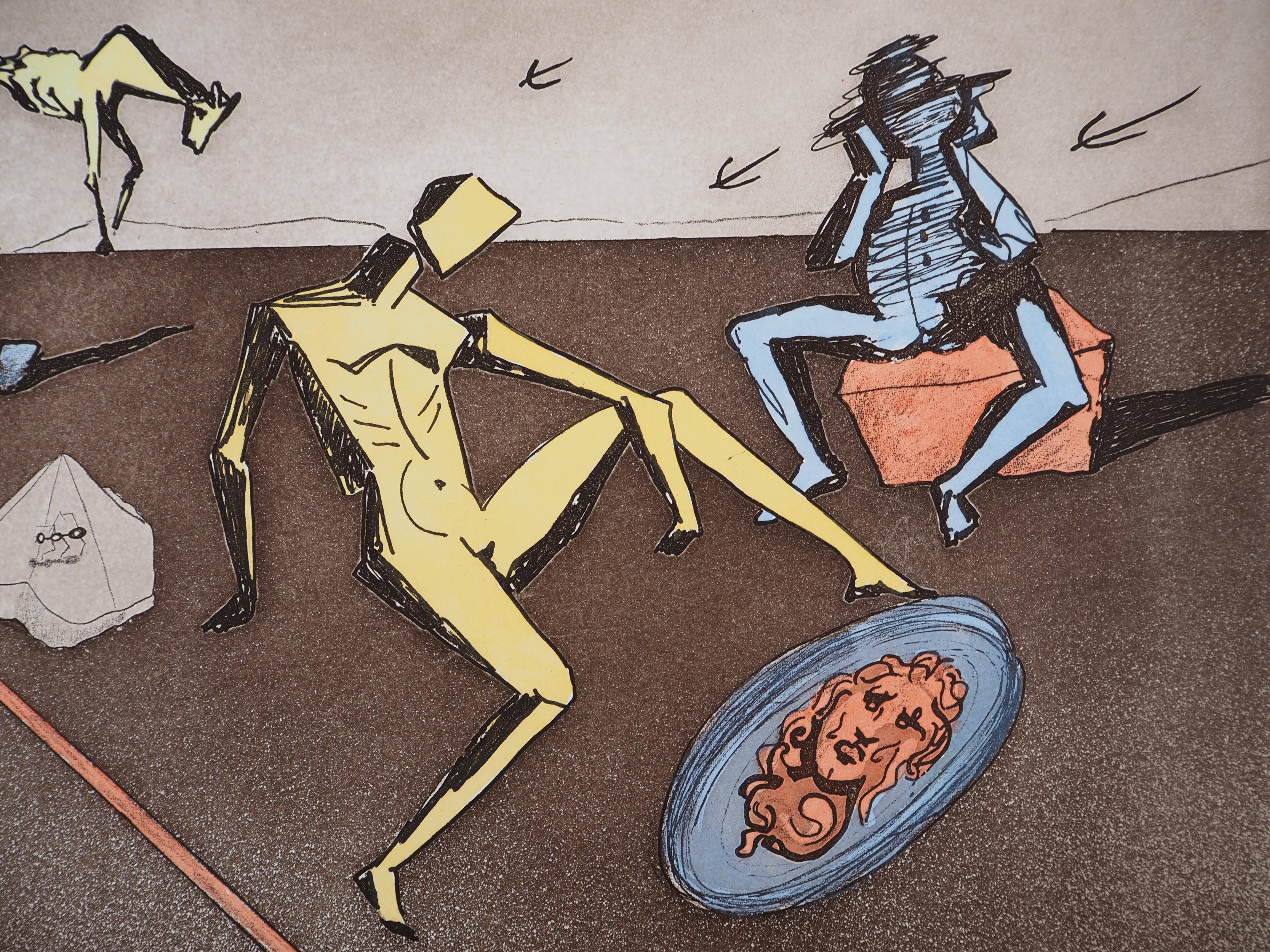 Don Quijote : Miroir de Chivalerie - Eau-forte originale, signée à la main (feuille n°80-1 I) - Surréalisme Print par Salvador Dalí