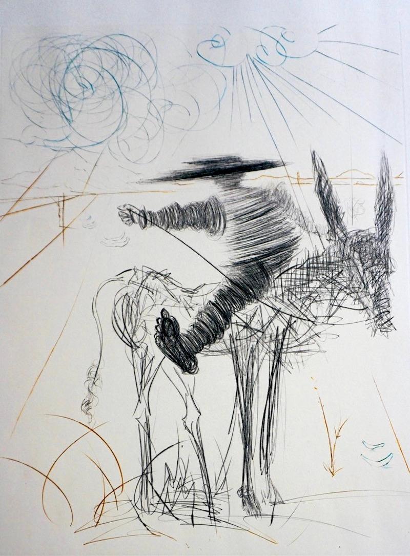 Sancho Panza Sancho Panza, Don Quixote & Sancho Panza  – Print von Salvador Dalí