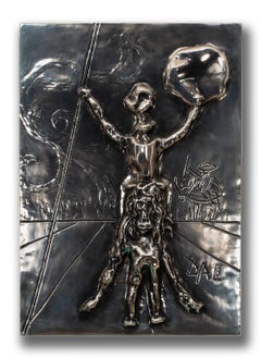 "Don Quixote" [Silver Edition] Bas Relief Sculpture with Case by Salvador Dalí