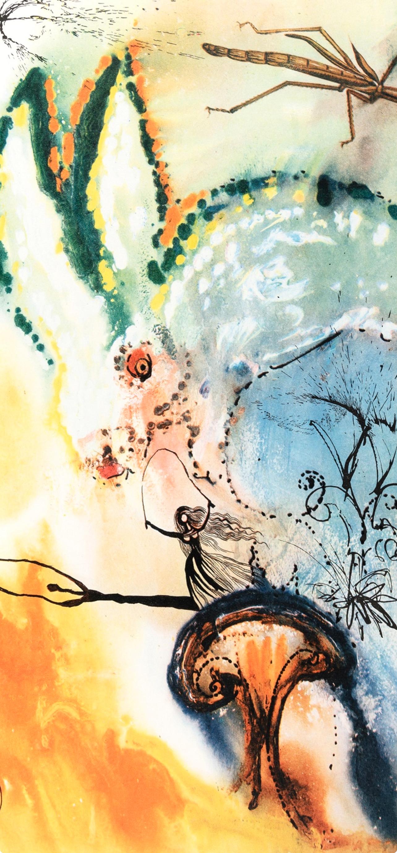 Down the Rabbit Hole (Field 69-5, A-M), Alice's Adventures in Wonderland - Surrealist Print by Salvador Dalí