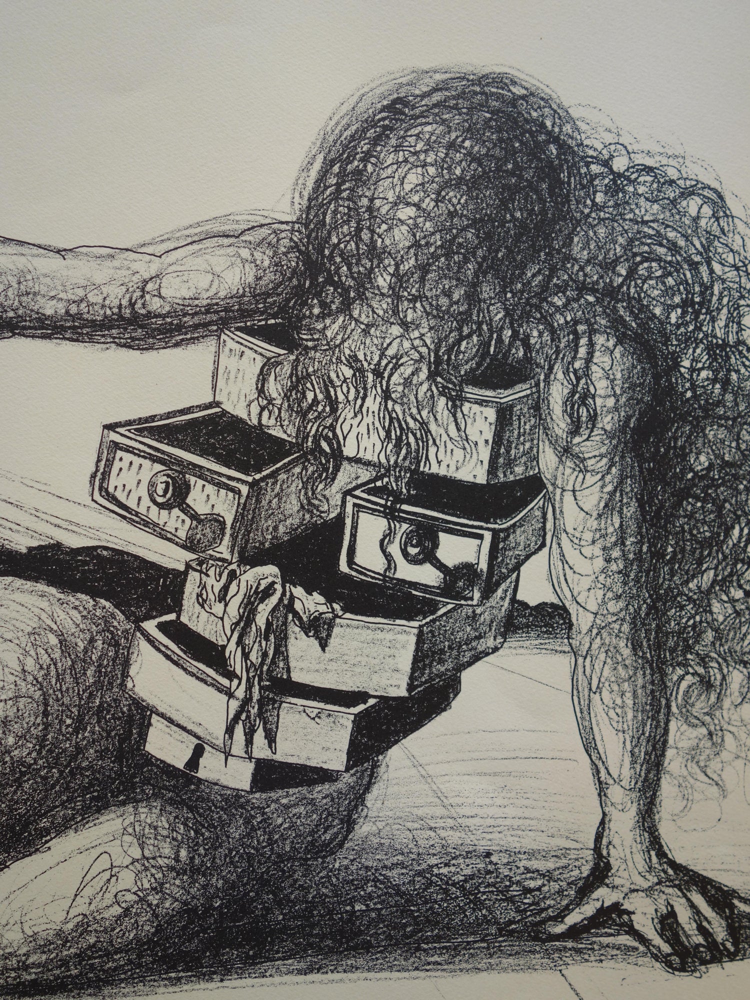 Salvador Dali Drawers Of Memory Original Handsigned Lithograph