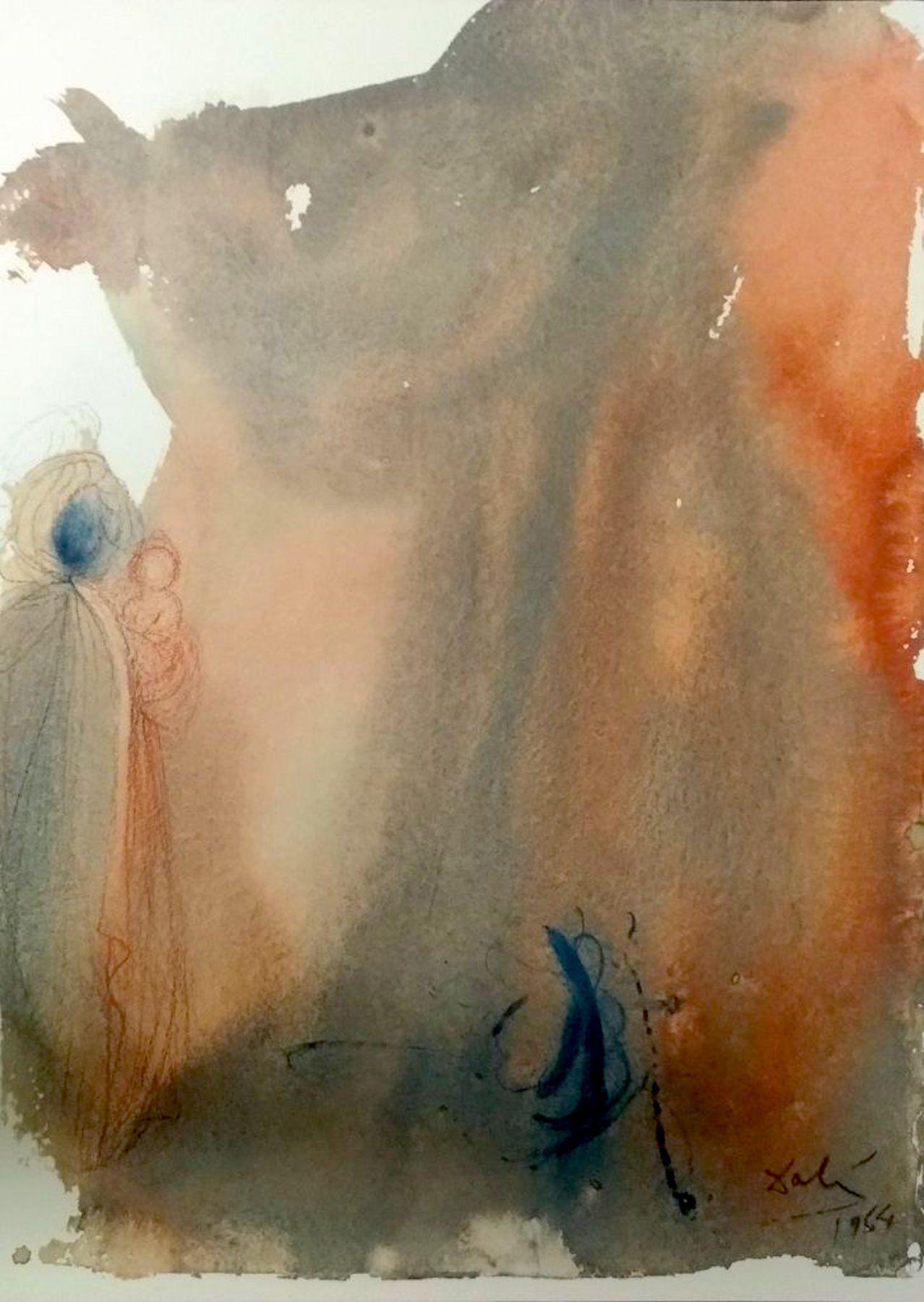 Salvador Dalí Print - Ecce Virgo Concipiet - Original Lithograph by Salvador Dalì - 1964