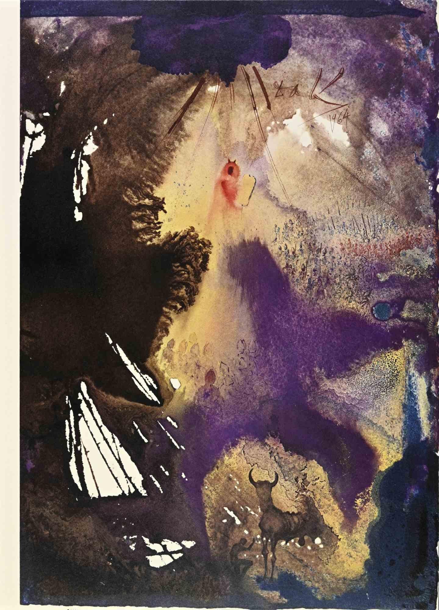 Salvador Dalí Print - Ego Sum Deus Tuus - Lithograph  - 1964