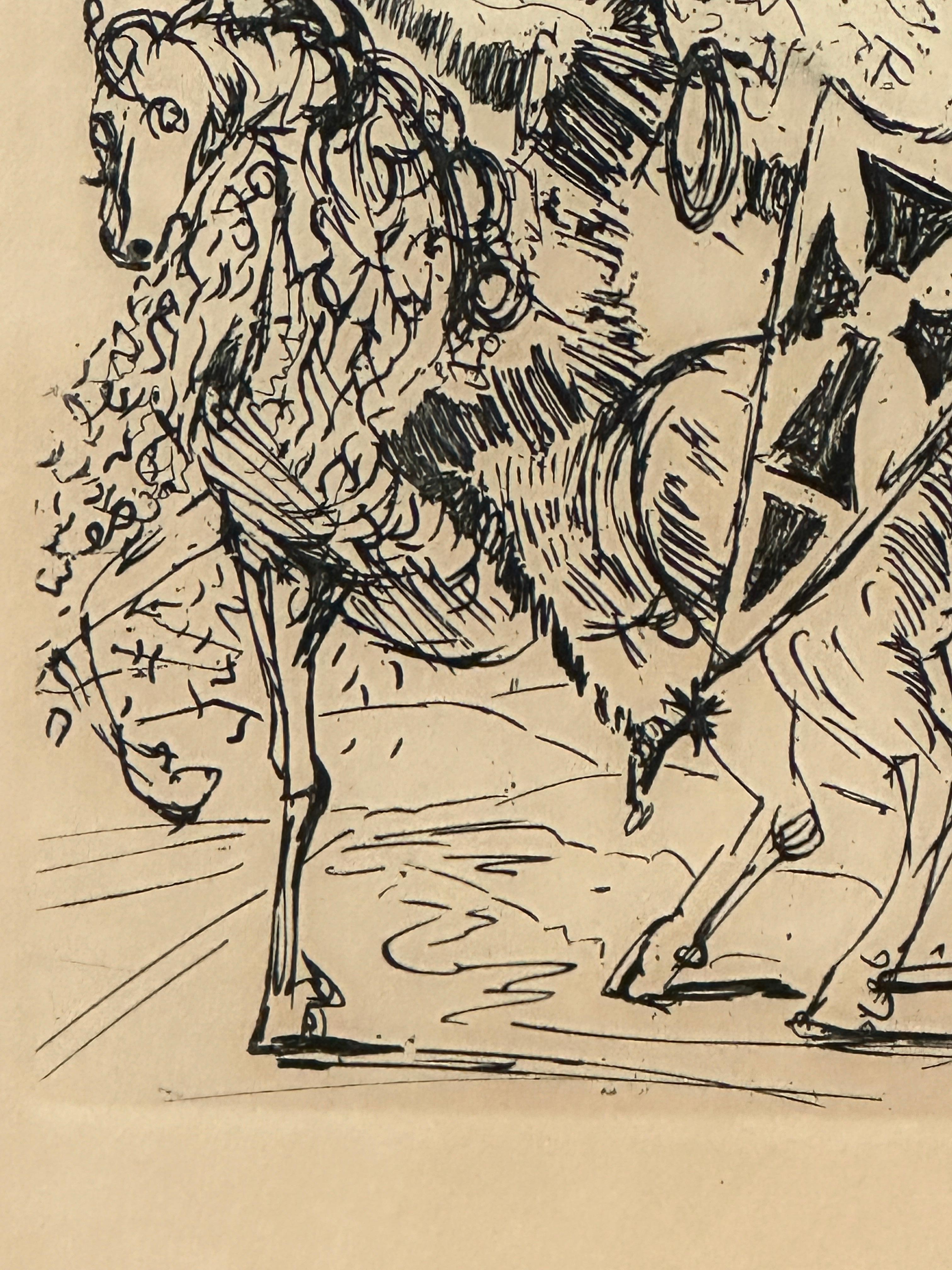 El Cid, Cavaliere a cavallo, acquaforte di Salvador Dalì 3