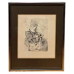 El Cid, Cavaliere a cavallo, acquaforte di Salvador Dalì
