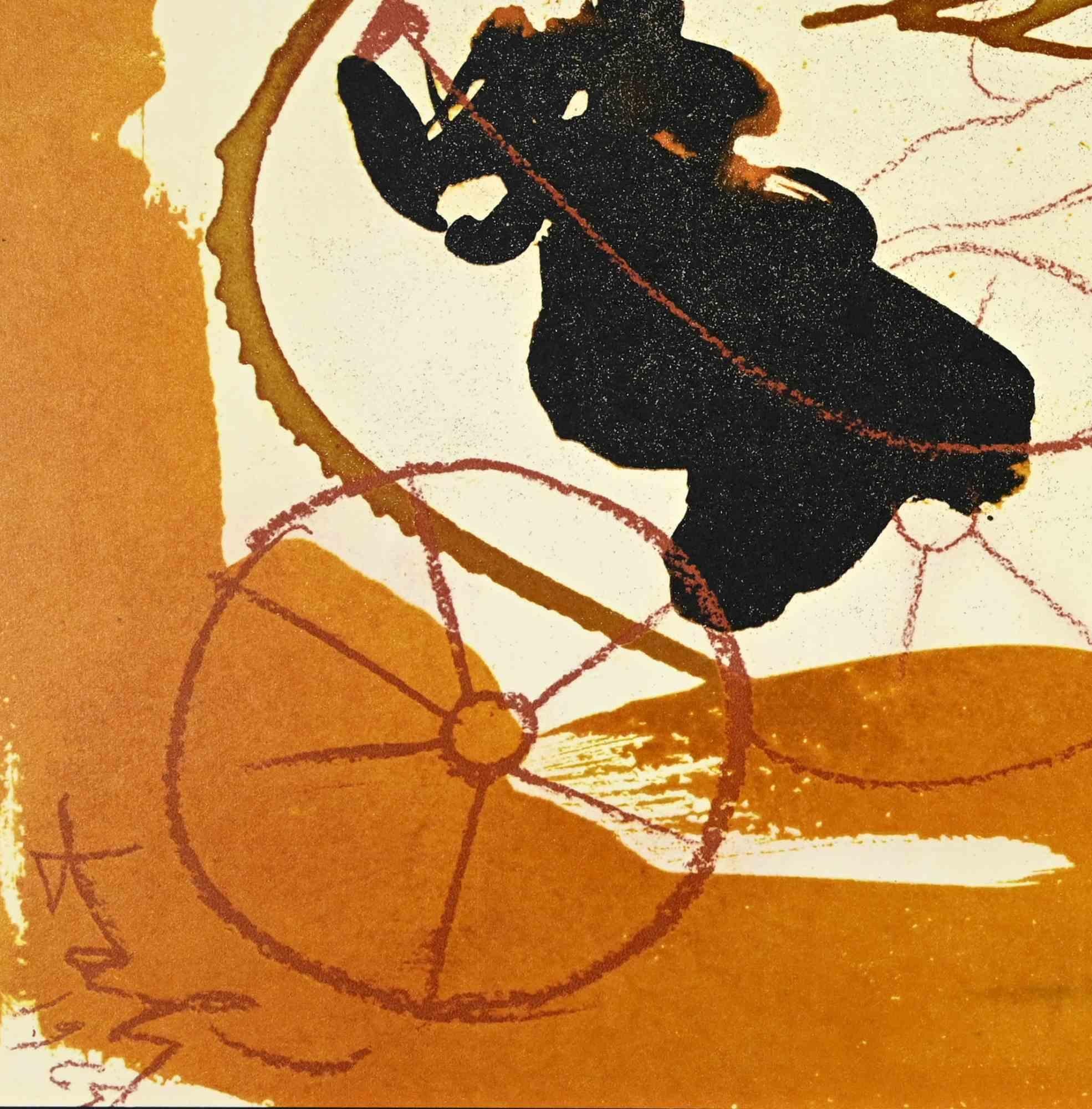 Elias per Turbinem in Caelum  - Lithograph - 1964 - Print by Salvador Dalí