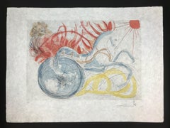 Salvador Dalí - Elijah - drypoint etching on fine Japanese paper - hand-signed