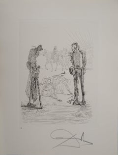 Emperor : Napoleonic Troops Passing Through - Original etching, HANDSIGNED