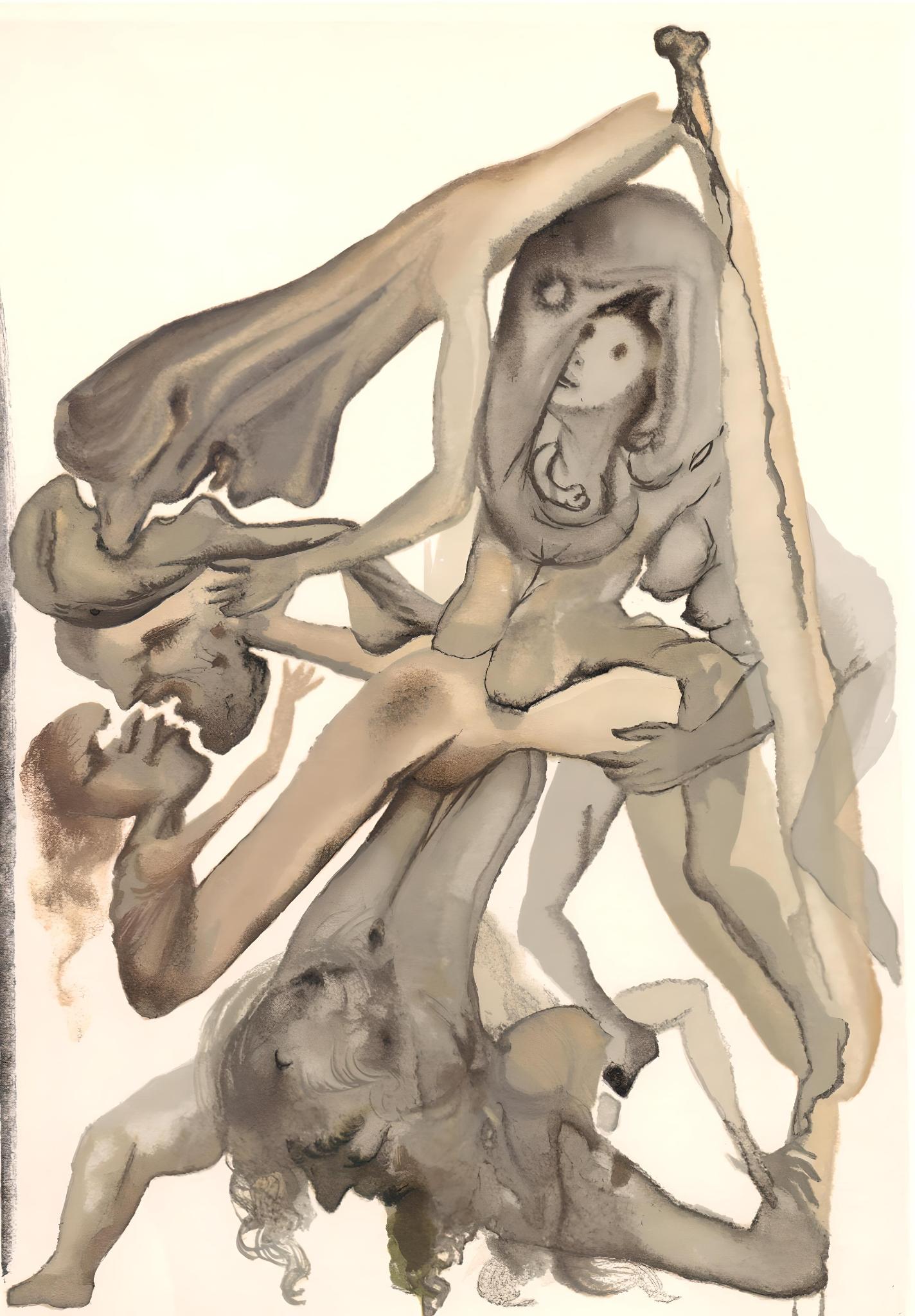 Figurative Print di Salvador Dalí - L'Enfer IV (Campo 189-200; M/L 1039-1138), La Divina Commedia